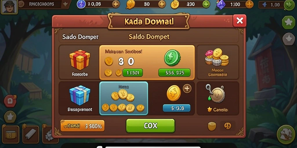 Screenshot ketiga memperlihatkan bonus dan hadiah yang bisa didapat.