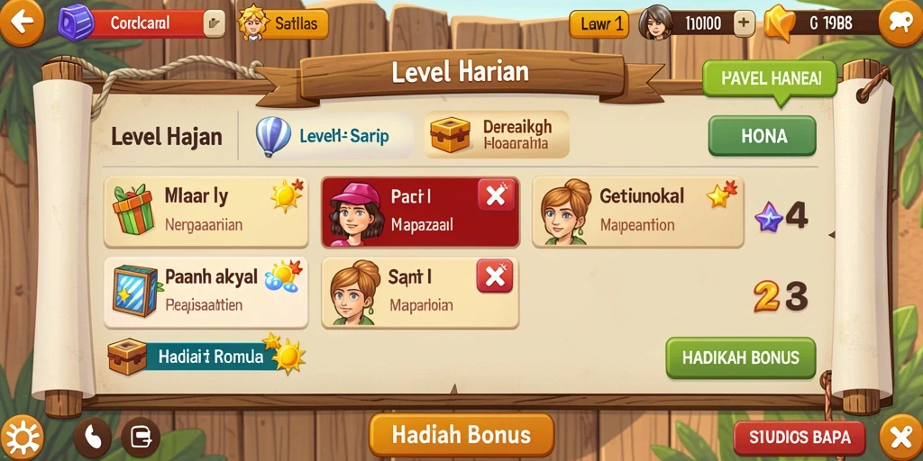 Karakter unik dengan kemampuan menarik.